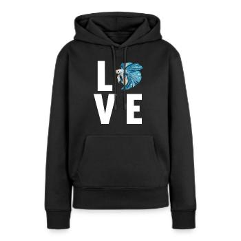 Bettas Betta Poisson Betta - Sweat à capuche Premium bio Femme - noir - Devant - Julia (174cm)