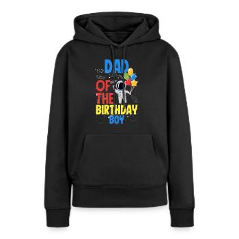 Kindergeburtstag Astronaut Familienmitglieder - Frauen Premium Bio Hoodie - Schwarz - Vorne - Julia (174cm)