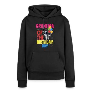 Kindergeburtstag Astronaut Familienmitglieder - Frauen Premium Bio Hoodie - Schwarz - Vorne - Julia (174cm)
