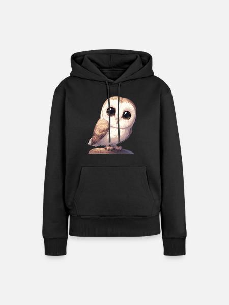 Barn Owl Schleiereulen Schleiereule - Frauen Premium Bio Hoodie - Schwarz