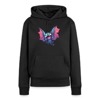 Chauve-souris Chauve-souris - Sweat à capuche Premium bio Femme - noir - Devant - Julia (174cm)