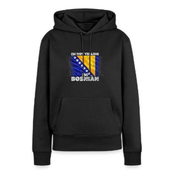 Bosnien Herzegowina - Frauen Premium Bio Hoodie - Schwarz - Vorne - Julia (174cm)