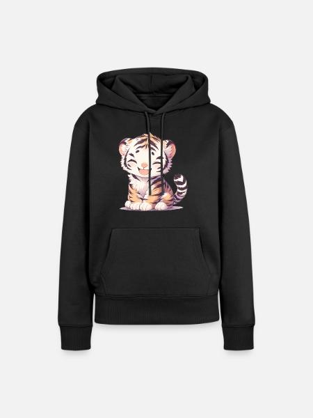 Tiger Großkatze - Frauen Premium Bio Hoodie - Schwarz