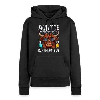 Auntie Of The Birthday Boy - Women’s Premium Organic Hoodie - black - Front - Julia (174cm)