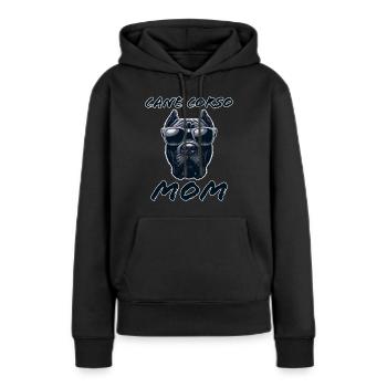 Cane Corso Italiano Maman Maman Cane Corso Cadeau - Sweat à capuche Premium bio Femme - noir - Devant - Julia (174cm)
