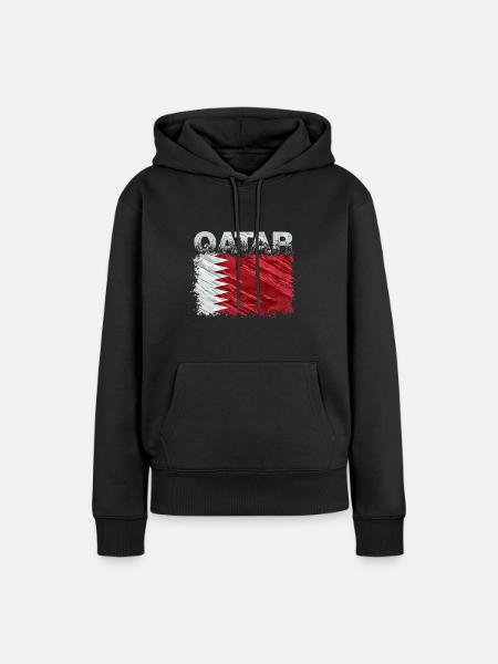 Katar - Frauen Premium Bio Hoodie - Schwarz