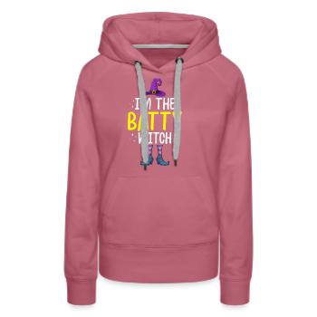 Je suis la sorcière battue - Sweat à capuche Premium bio Femme - mauve - Devant - Isabella (175cm)