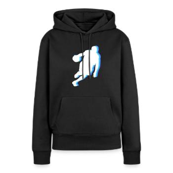 T-shirt de basket-ball B-ball Dunking Rebound Player - Sweat à capuche Premium bio Femme - noir - Devant - Julia (174cm)
