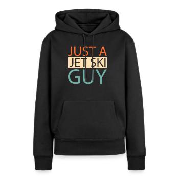 Jet Ski juste un gars de Jet Ski - Sweat à capuche Premium bio Femme - noir - Devant - Julia (174cm)