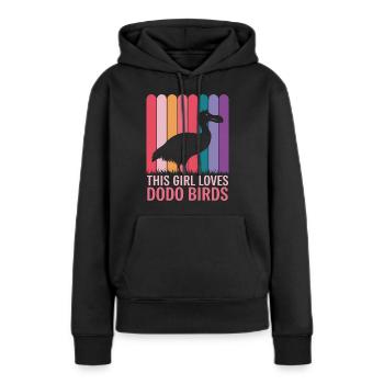 Dodo Dire Dodo Oiseau Fille Drôle Dodo Cadeau - Sweat à capuche Premium bio Femme - noir - Devant - Julia (174cm)