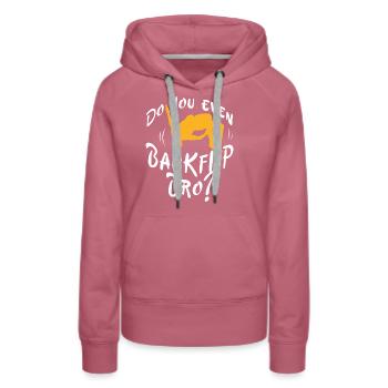 Backflip Salto Akrobatik Parkour Turnen Geschenk - Frauen Premium Bio Hoodie - Malve - Vorne - Isabella (175cm)
