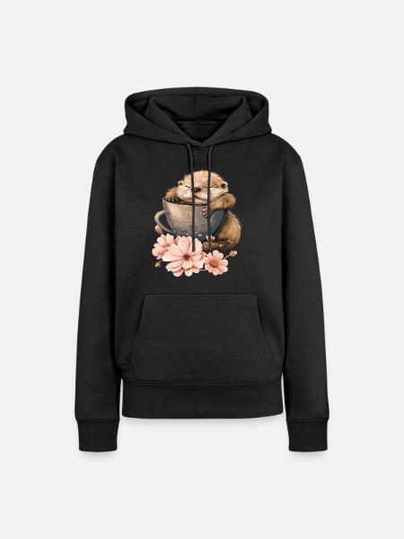 Otter - Women’s Premium Organic Hoodie - black