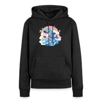 Dauphin Dauphins Dauphin - Sweat à capuche Premium bio Femme - noir - Devant - Julia (174cm)