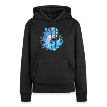 Dauphin Dauphins Dauphin - Sweat à capuche Premium bio Femme - noir - Devant - Julia (174cm)