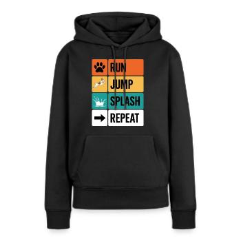 Dock Diving Dire Dog Diving Dock Diving Cadeau - Sweat à capuche Premium bio Femme - noir - Devant - Julia (174cm)