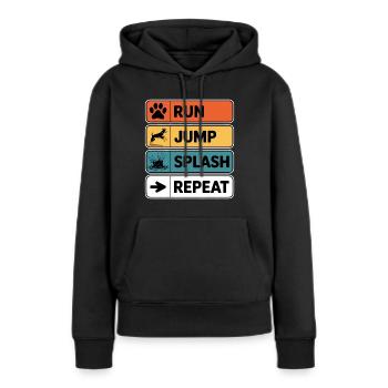 Dock Diving Dire Dog Diving Dock Diving Cadeau - Sweat à capuche Premium bio Femme - noir - Devant - Julia (174cm)