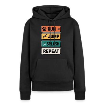 Dock Diving Dire Dog Diving Dock Diving Cadeau - Sweat à capuche Premium bio Femme - noir - Devant - Julia (174cm)