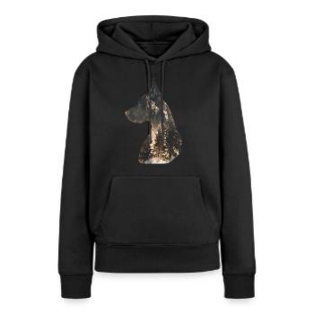 Deutsche Dogge - Frauen Premium Bio Hoodie - Schwarz - Vorne - Julia (174cm)
