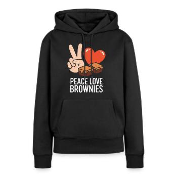 Brownies Spruch Gebäck Lustiges Brownie Geschenk - Frauen Premium Bio Hoodie - Schwarz - Vorne - Julia (174cm)