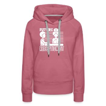 Receptionist Future Receptionist - Women’s Premium Organic Hoodie - mauve - Front - Isabella (175cm)