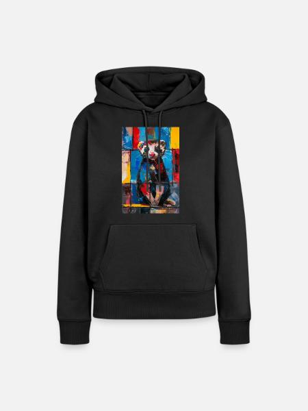 Frettchen - Frauen Premium Bio Hoodie - Schwarz
