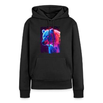 Porter - Sweat à capuche Premium bio Femme - noir - Devant - Julia (174cm)