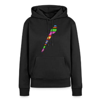 Antigua - Frauen Premium Bio Hoodie - Schwarz - Vorne - Julia (174cm)