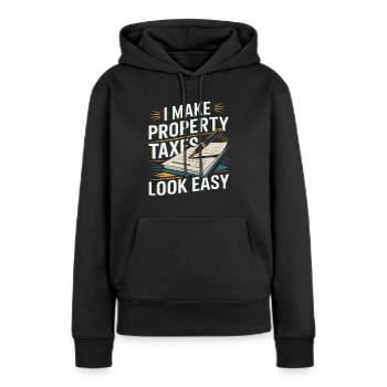 Censurer - Sweat à capuche Premium bio Femme - noir - Devant - Julia (174cm)