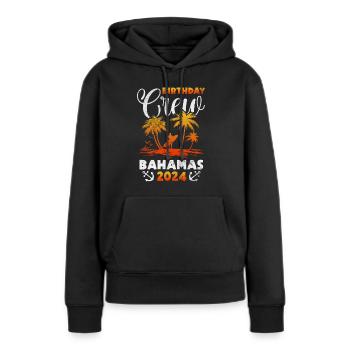 Bahamas - Sweat à capuche Premium bio Femme - noir - Devant - Julia (174cm)