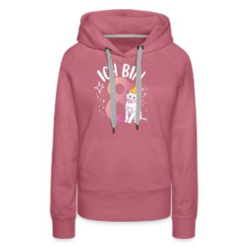 8. Geburtstag Katze Kätzchen Kindergeburtstag - Frauen Premium Bio Hoodie - Malve - Vorne - Isabella (175cm)