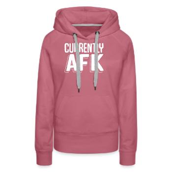 Actuellement AFK - Sweat à capuche Premium bio Femme - mauve - Devant - Isabella (175cm)
