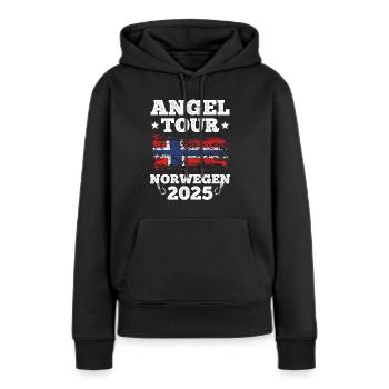 Angel Tour Norwegen 2025 - Frauen Premium Bio Hoodie - Schwarz - Vorne - Julia (174cm)