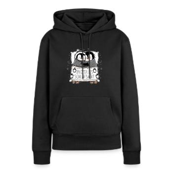 Offizielles Schlafshirt Süßes Pinguin Paar - Frauen Premium Bio Hoodie - Schwarz - Vorne - Julia (174cm)