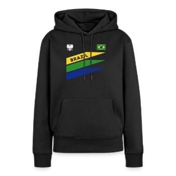 Brasilien Brazil shirt Brasilianer Rio de Janeirao - Frauen Premium Bio Hoodie - Schwarz - Vorne - Julia (174cm)