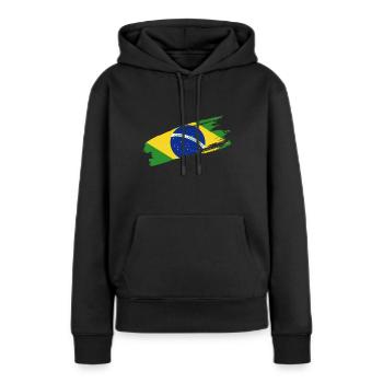 Brasilien Brazil shirt Brasilianer Rio de Janeirao - Frauen Premium Bio Hoodie - Schwarz - Vorne - Julia (174cm)