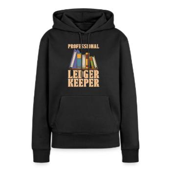 Buchhalter - Frauen Premium Bio Hoodie - Schwarz - Vorne - Julia (174cm)