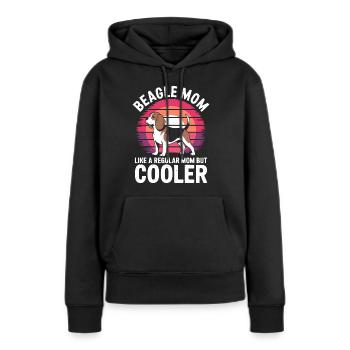 Beagle Mama Hund Mutter Lustiges Beagle Geschenk - Frauen Premium Bio Hoodie - Schwarz - Vorne - Julia (174cm)