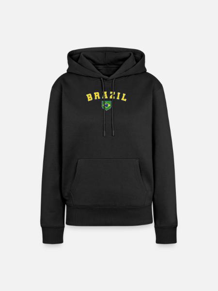 Brasilien Brazil shirt Brasilianer Rio de Janeirao - Frauen Premium Bio Hoodie - Schwarz