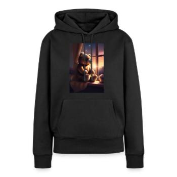 Süßer Teddybär - Frauen Premium Bio Hoodie - Schwarz - Vorne - Julia (174cm)