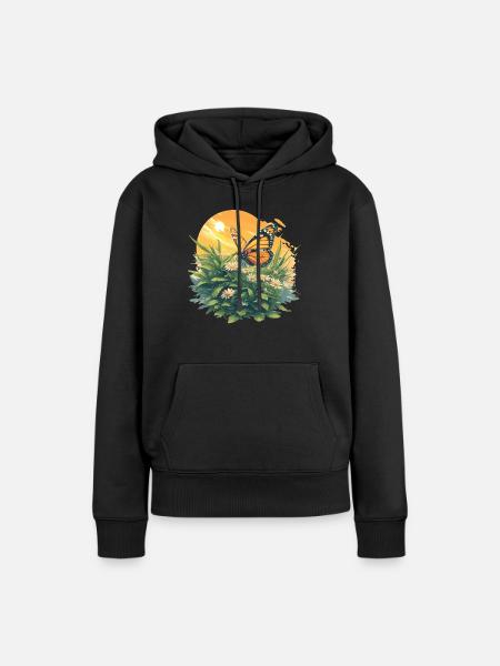 Butterfly Schmetterlinge Schmetterling - Frauen Premium Bio Hoodie - Schwarz