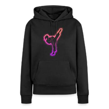 Taekwondo Kampfsport Damen Kinder Mädchen Karate - Frauen Premium Bio Hoodie - Schwarz - Vorne - Julia (174cm)