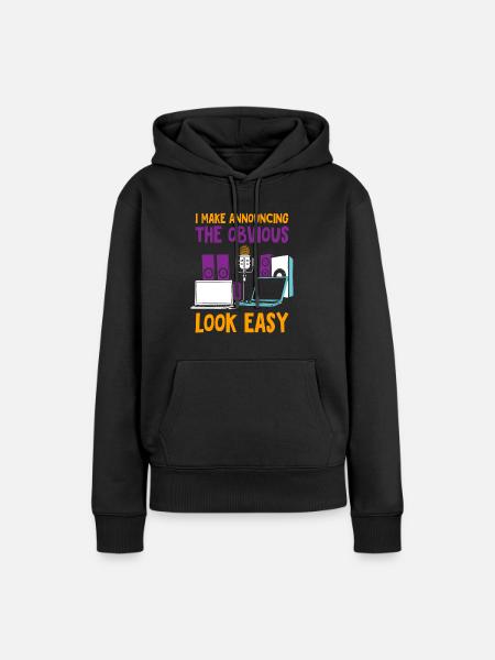 Ansager - Frauen Premium Bio Hoodie - Schwarz