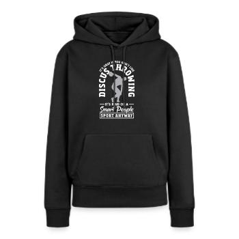 Lancer du disque Athlète Cadeau d’athlète - Sweat à capuche Premium bio Femme - noir - Devant - Julia (174cm)
