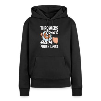 Lancer du disque Athlète Cadeau d’athlète - Sweat à capuche Premium bio Femme - noir - Devant - Julia (174cm)