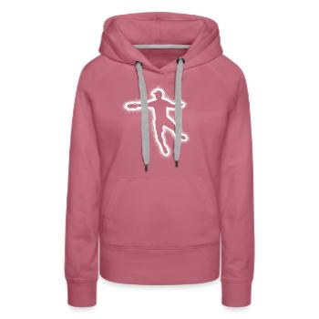 Disc Golf Discgolfspieler Kinder Jungen Discgolfer - Frauen Premium Bio Hoodie - Malve - Vorne - Isabella (175cm)