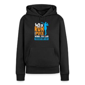 Lancer du disque Athlète Cadeau d’athlète - Sweat à capuche Premium bio Femme - noir - Devant - Julia (174cm)