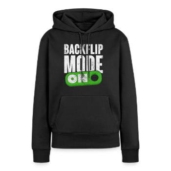 Backflip - Sweat à capuche Premium bio Femme - noir - Devant - Julia (174cm)