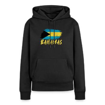 Bahamas - Sweat à capuche Premium bio Femme - noir - Devant - Julia (174cm)