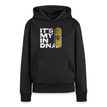 Barbados - Frauen Premium Bio Hoodie - Schwarz - Vorne - Julia (174cm)