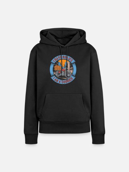 Kurier - Frauen Premium Bio Hoodie - Schwarz